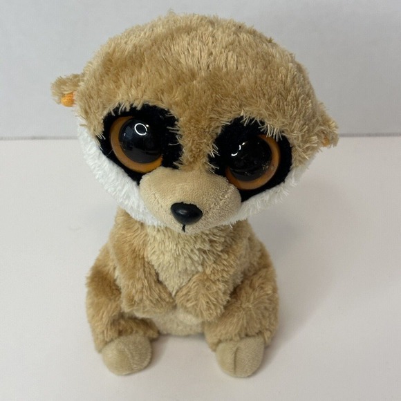 Ty Beanie Boo Rebel 2011 Meerkat 6" Big Brown Eyes Stuffed Animal Huggable Plush - Picture 13 of 13